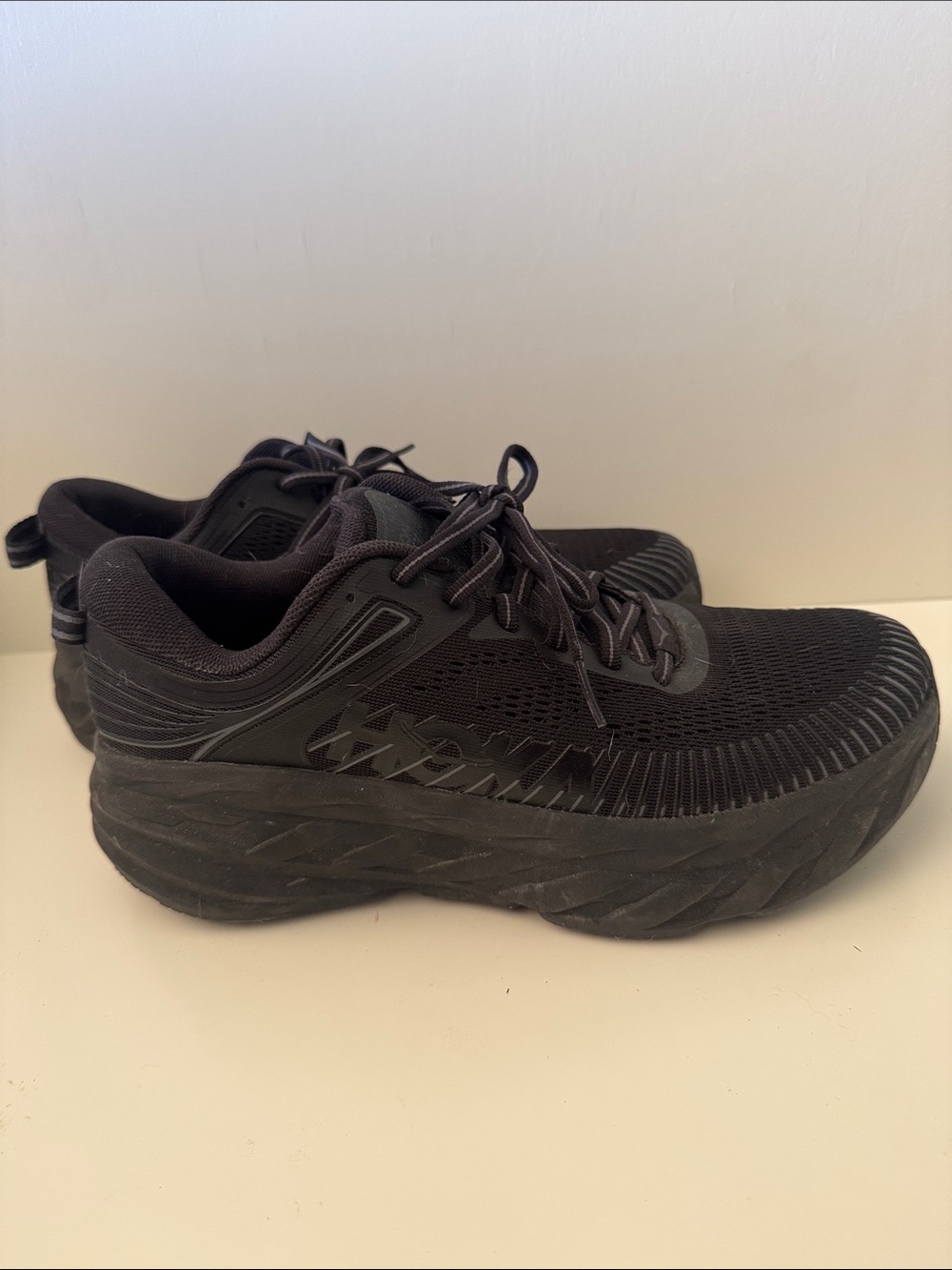 Hoka Black Thick-Soled Performance Running Shoes - Picture 2 of 11